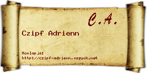 Czipf Adrienn névjegykártya